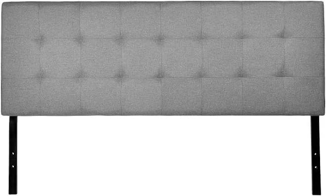 Amazon Basics Faux Linen Upholstered Tufted Headboard