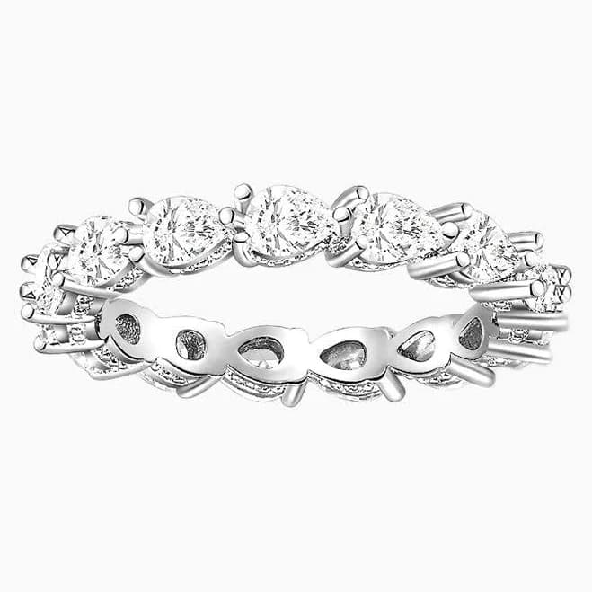 925 Sterling Silver Cubic Zirconia Stackable Ring