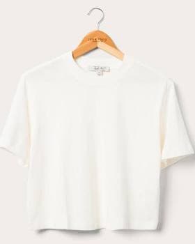 Junk Food Clothing Women's Crop Mock Neck Tee