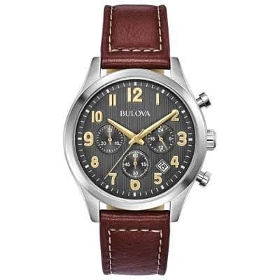 Bulova Men's Chronograph Leather Watch