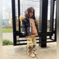 Rockstar Original Black Puffer Jacket with Fur Trim