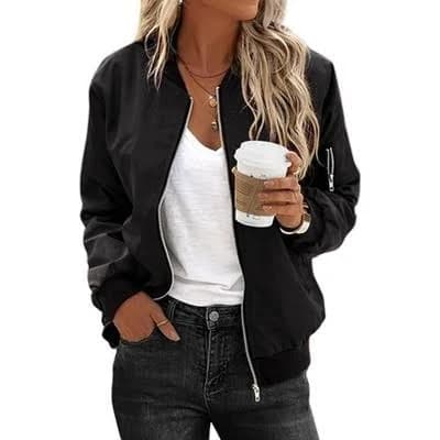 Zeagoo Women's Casual Bomber Jacket