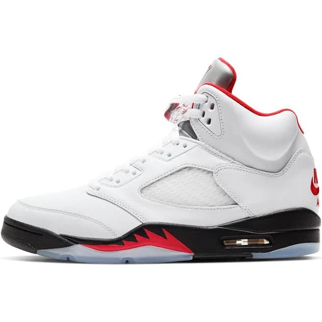 Air Jordan 5 Retro Fire Red Silver Tongue