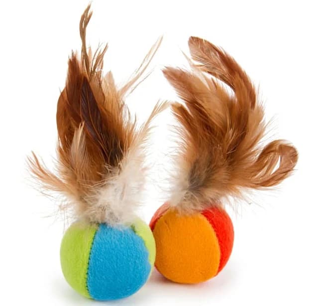 SmartyKat Flutter Balls Feather Cat Toys