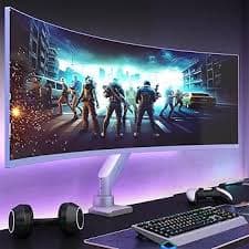 PUTORSEN Monitor Mount for Ultrawide up to 49" (20kg), Gas Spring Mount with Tilt, Rotate and Swivel, VESA 75/100mm, Heavy Screens 2-20kg : Amazon.com.be: Electronics