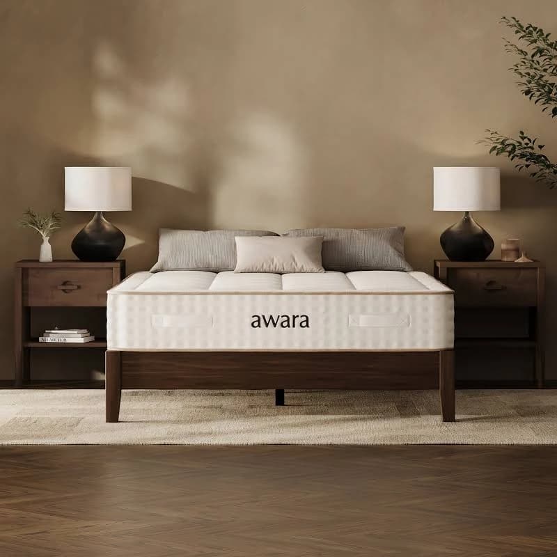 Awara Bamboo Wood Bed Frame and Mattress Bundle Size