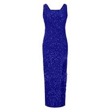 Hfyihgf Women's Sequin Dress Sparkly Glitter Sleeveless Bodycon Party Club Gown Slit Evening Dress（Blue,M) - Walmart.com
