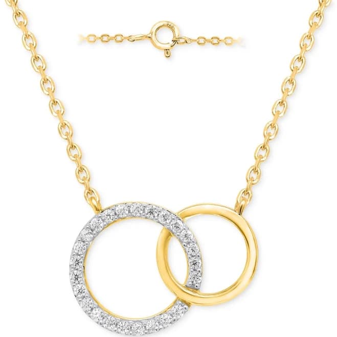 Macy's Women's 1/6 ct. t.w. Diamond Interlocking Rings
