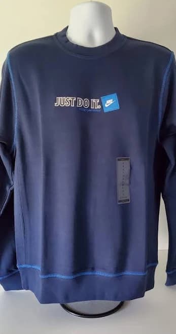 Nike Just-do-it French-terry Men's Sweatshirt, Color: Midnight Navy,