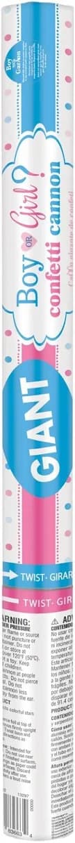 Amscan Boy Gender Reveal Giant Confetti Cannon