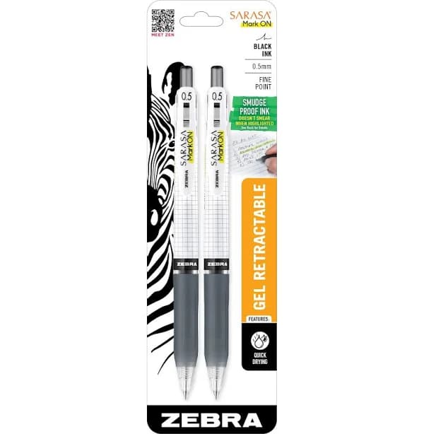 Zebra Pen SARASA Mark ON Gel Retractable Pens