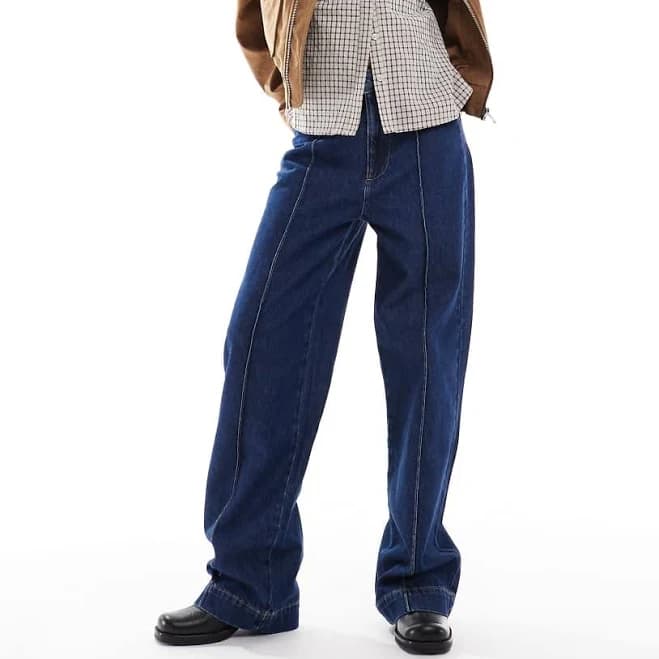 ASOS Wide Leg Seam Front Jeans