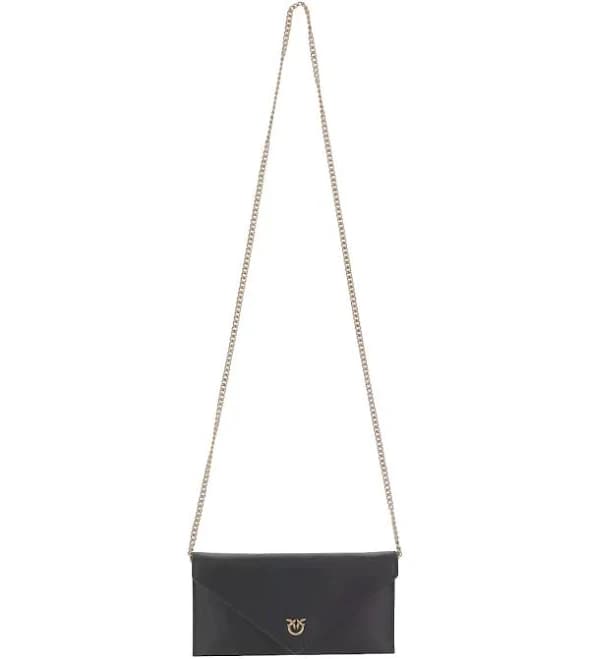 Pinko Leather Chain-strap Flap Crossbody Bag