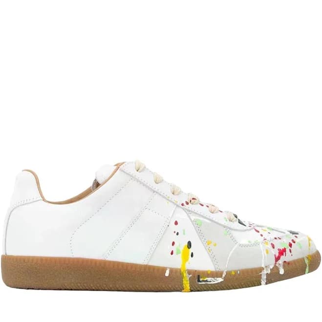 Maison Margiela Replica Paint-splatter Sneakers - White