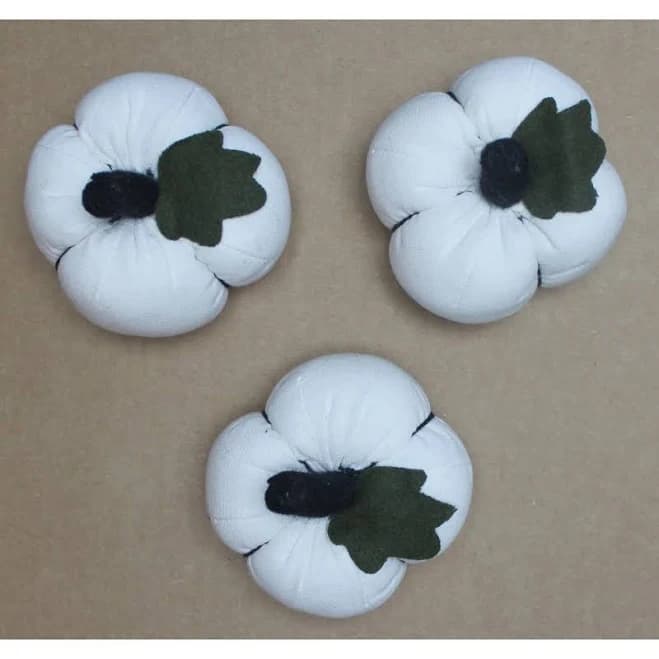 Raghu White Mini Pumpkins (Set of 3)