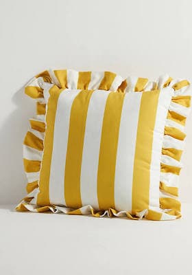 Maeve by Anthropologie Striped Ruffle Indoor/Outdoor Pillow