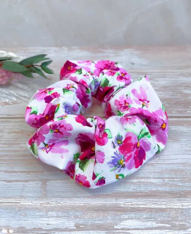 Cottagecore Handmade Cotton Floral Scrunchie Hair Tie