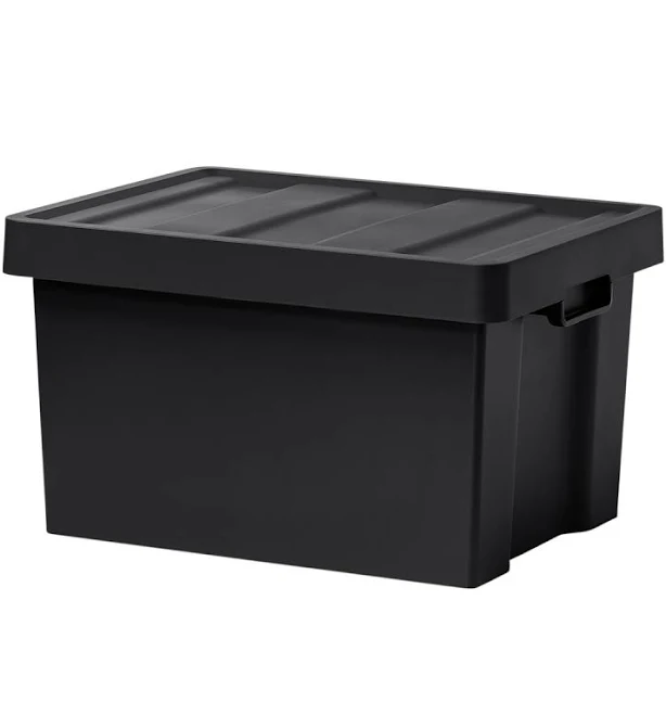 like-it Shallow Store-up Container Black, 17-1/8" x 13-1/8" x 10-3/8" h | The Container Store
