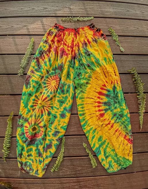 Gardenbelle Organic Tie Dye Flowy Genie Pants