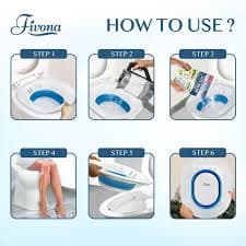 Fivona Sitz Bath Basin Over the Toilet for Postpartum Hemorrhoids Care Blue - Walmart.com