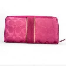 Coach Pink Monogram Wallet