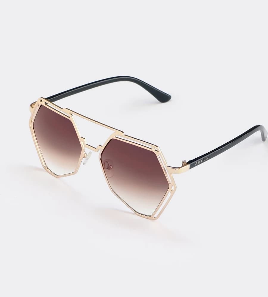 Aviator Oversized Hexagonal Sunglasses
