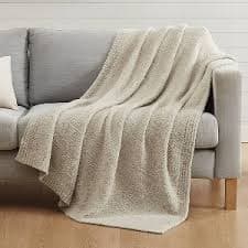 50"x70" Oversized Cozy Knit Throw Blanket Beige - Truly Soft: Polyester, Soft Touch, Machine Washable : Target