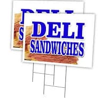 SIGNMISSION Deli Sandwiches Yard Sign