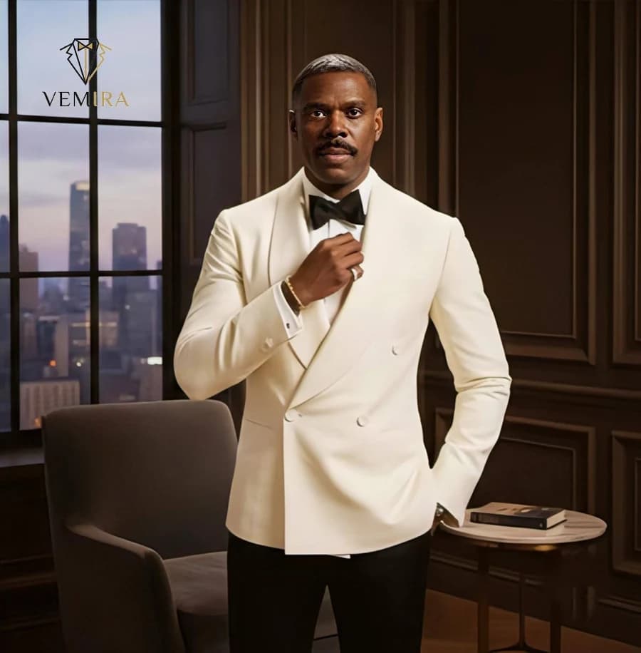 Old Money Men's Double Breasted Tuxedo Suit