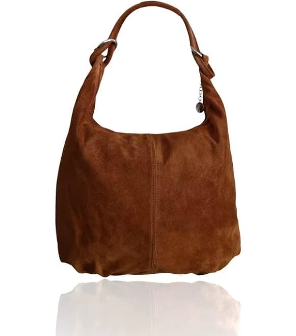 Real Suede Leather Oversized Hobo Bag