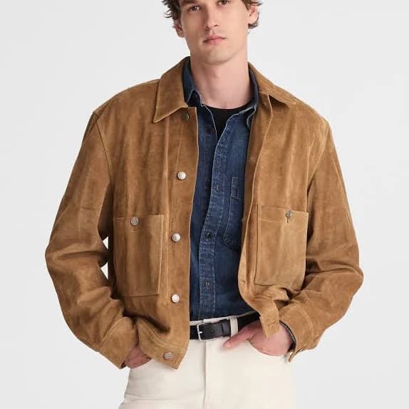Madewell Men's Suede Trucker Jacket