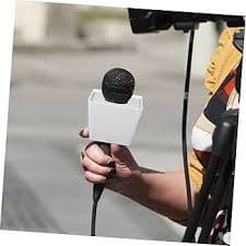 Amazon.com: Parliky Trapezoid Shaped Wireless Microphone Station Logo for Interviews Easy to Install Microphone Prop Durable Professional Ktv Reporter Equipment : Everything Else