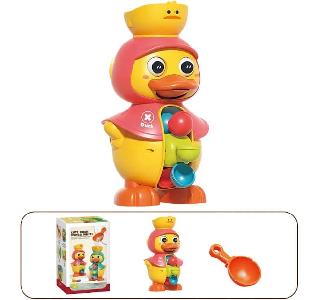 Baby duck bathing toys, baby electric bathtub water spraying toys, baby fun bathing time, cute water wheel duck shape, children swimming pool toys,