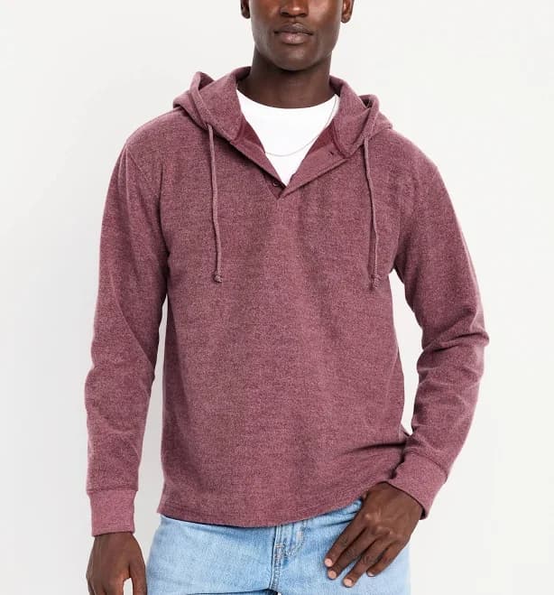 Old Navy Men's Plush Rugby Hoodie