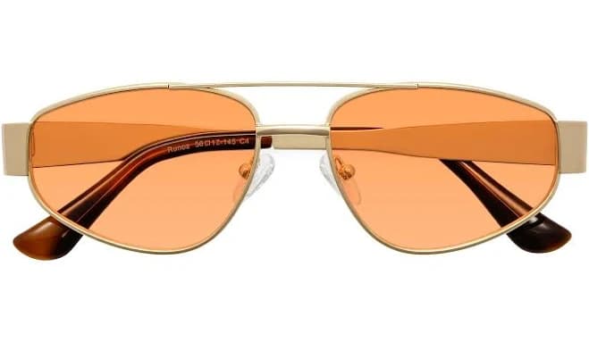 Double Bridge Designer Metal Tinted Sunglasses Sunwear Lenses