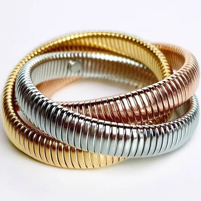 Gilded Grace Stack Metal Bracelet