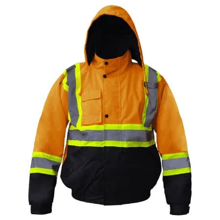 Adult just in trend Premium High Visibility Hi Vis Reflective Fleece lined Waterproof Safety Jacket / Parka