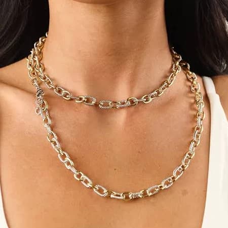 Layered Chain Link Necklace