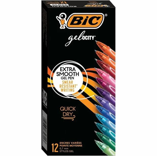 BIC Gel-ocity Quick Dry Gel Pen Retractable