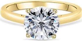 Modern Gents Women's Round Cut Sterling Silver Engagement Ring