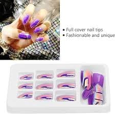 Artificial Fake Nails, Bright Color, Easy and Convenient Cutting File, Detachable Full Coverage, False Nails for Nail Learners for Nail Salons (LG03) : Amazon.com.be: Beauty
