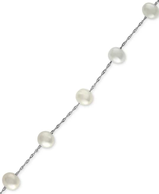 EFFY 14K White Gold Freshwater Pearl Tennis Bracelet