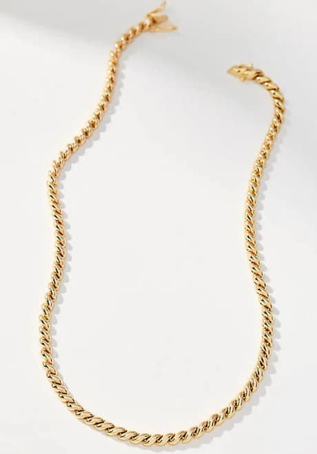 Anthropologie Pavé Rope Necklace