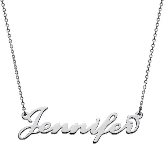 Silver Plated Script Name Necklace