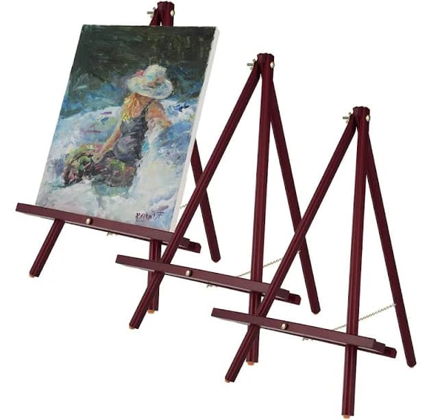 3-Pack Thrifty Mahogany Wood Tabletop Display Easels by Creative Mark