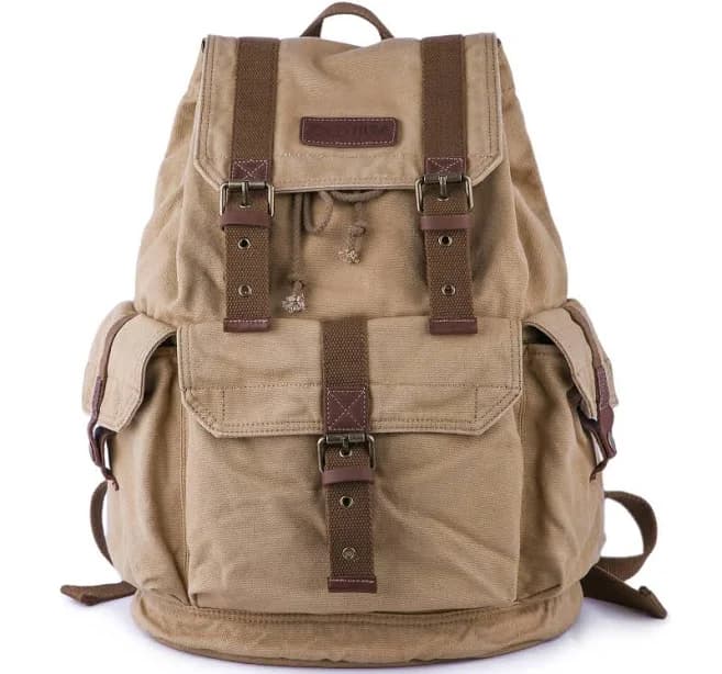 GOOTIUM 21101AMG Specially High Density Thick Canvas Backpack Rucksack