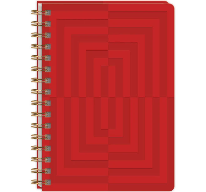 Statement Shapes Red Spiral Journal