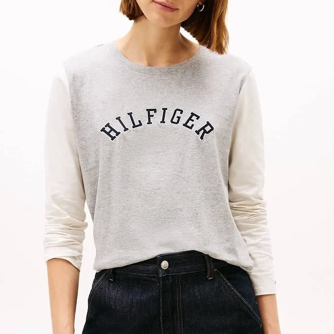 Tommy Hilfiger Women's Colorblock Hilfiger Arch Logo T-Shirt