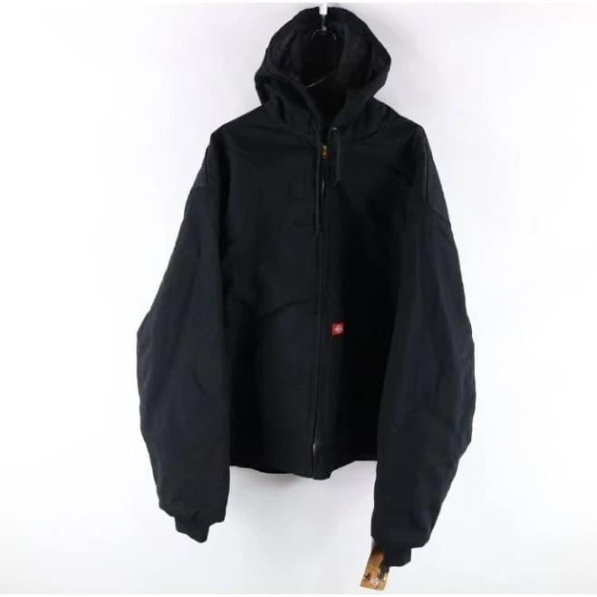 Dickies Men's Spell Out Box Logo Quilt Lined Hooded Jacket