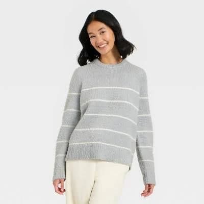 A New Day Women's Fuzzy Pullover Sweater